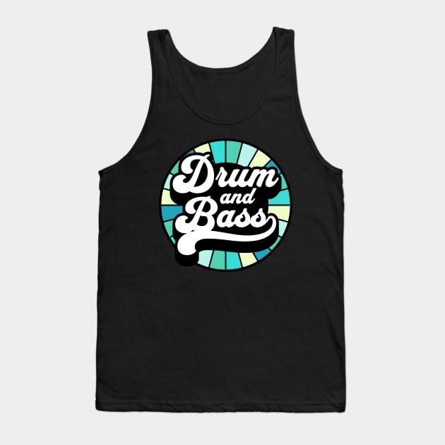 DRUM AND BASS  - Color Wheel (blue/teal) Tank Top by DISCOTHREADZ 